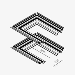Guide sistema - Coppia di testate telaio L.138mm