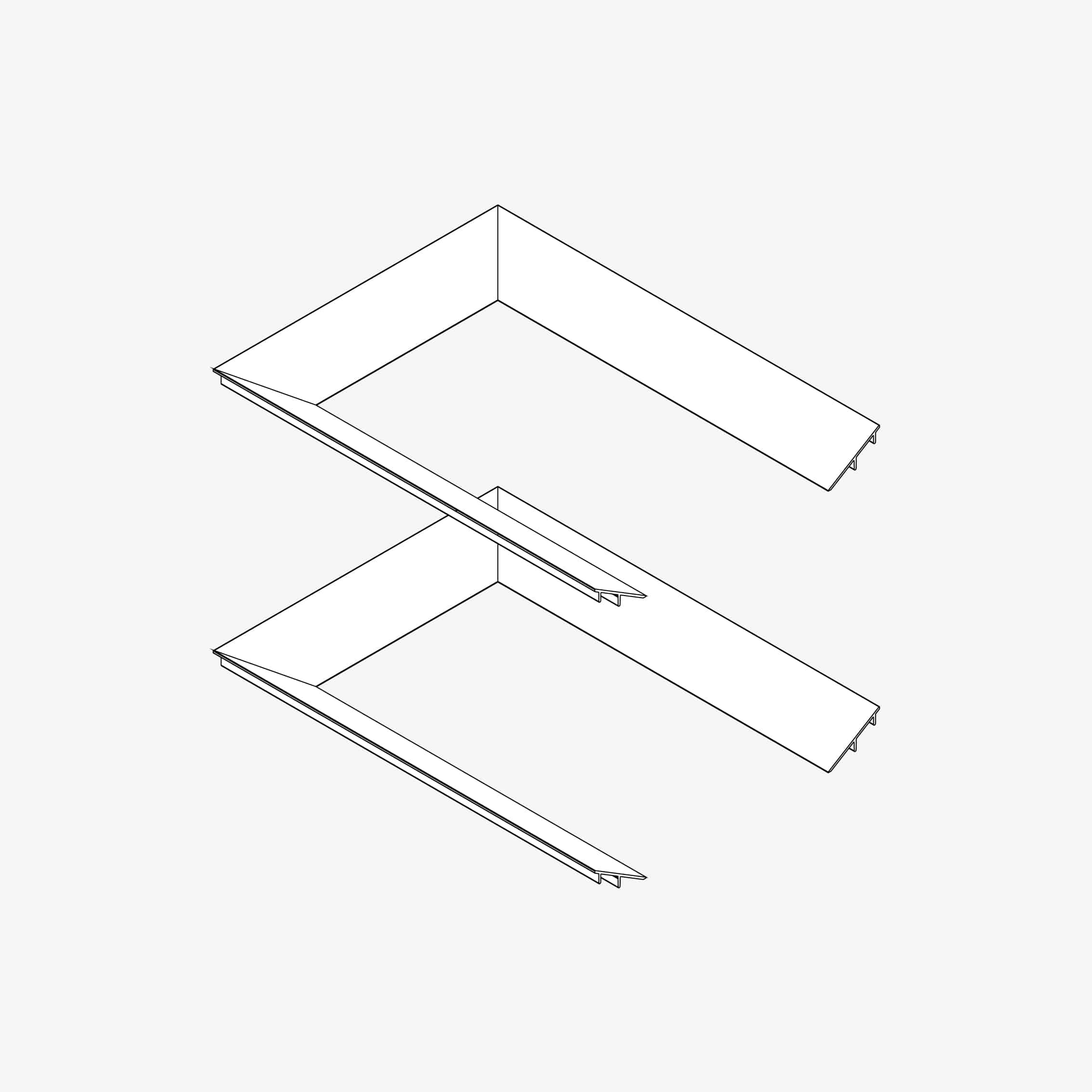 Guide sistema - Piano inclinato 30° coppia per testata