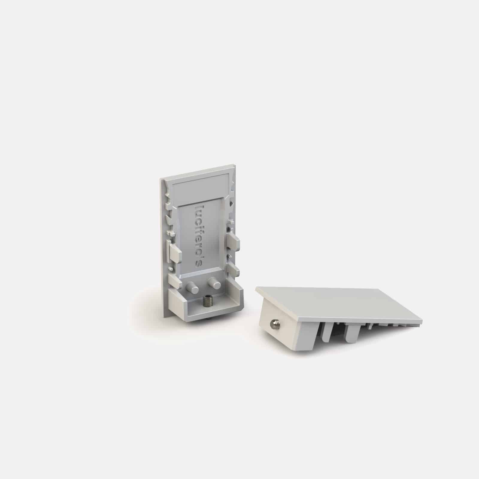 Minifile System Couple of closure heads for ceiling/suspension profile with diffuser