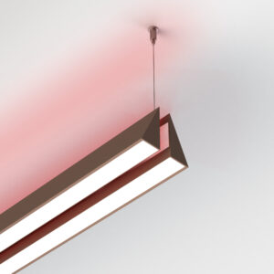 Flik sospensione biemissione a luce diretta bianca e indiretta RGB